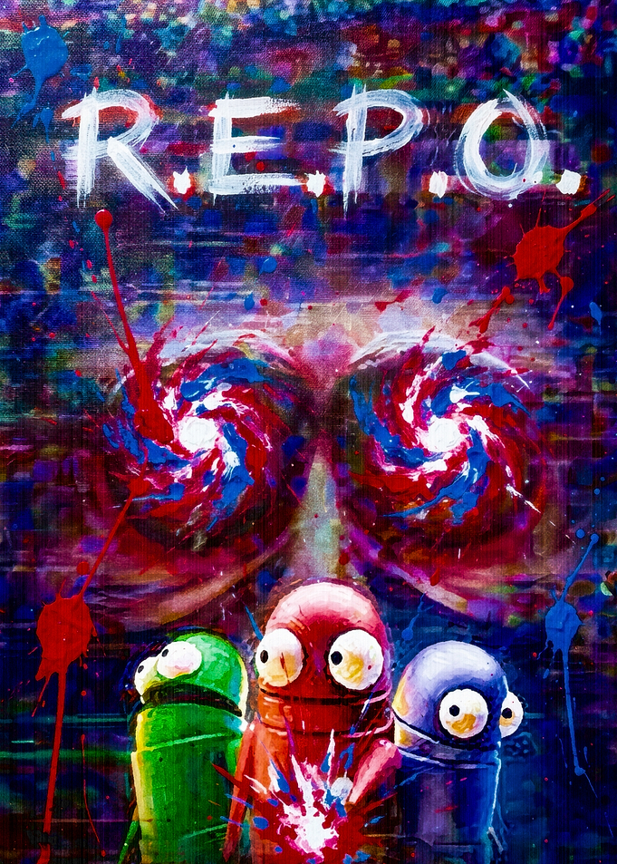 R.E.P.O. Abstract Cartoon Art