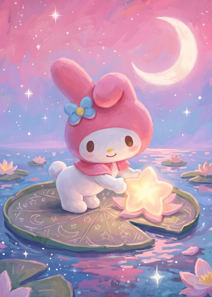 My Melody on a Lily Pad