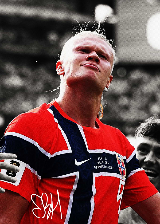 Erling Haaland Norway National Team Portrait