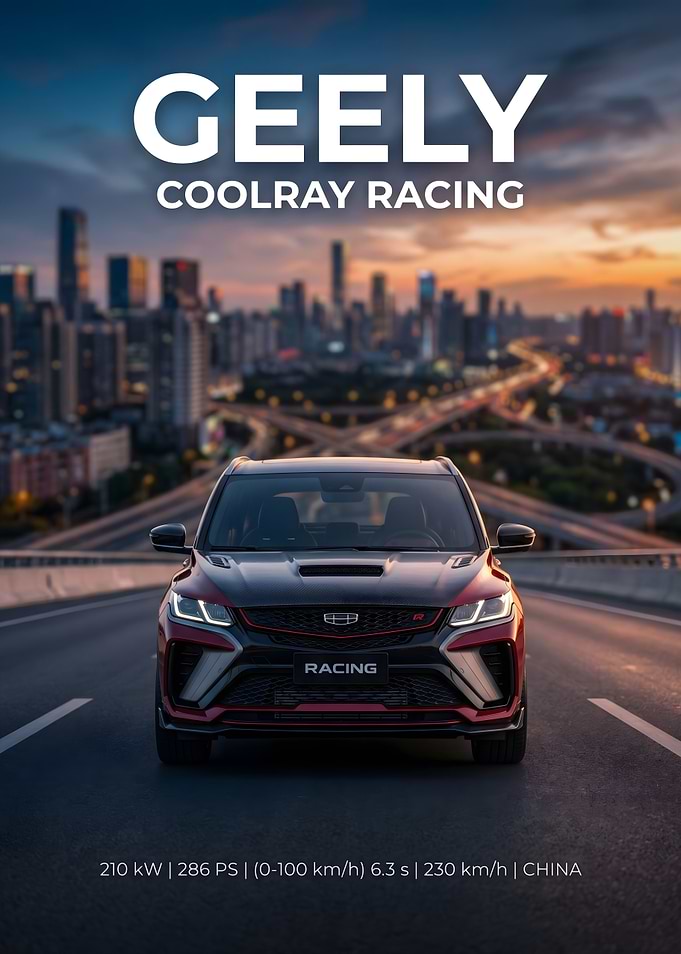 Geely Coolray Racing Car Advertisement