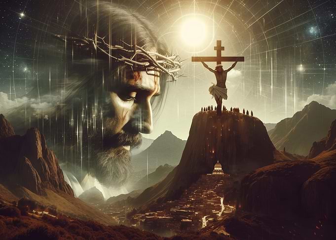 Jesus Christ Crucifixion Celestial Vision