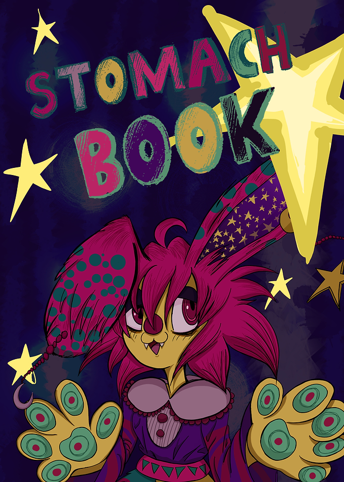 Stomach Book Caroline Character Illustration