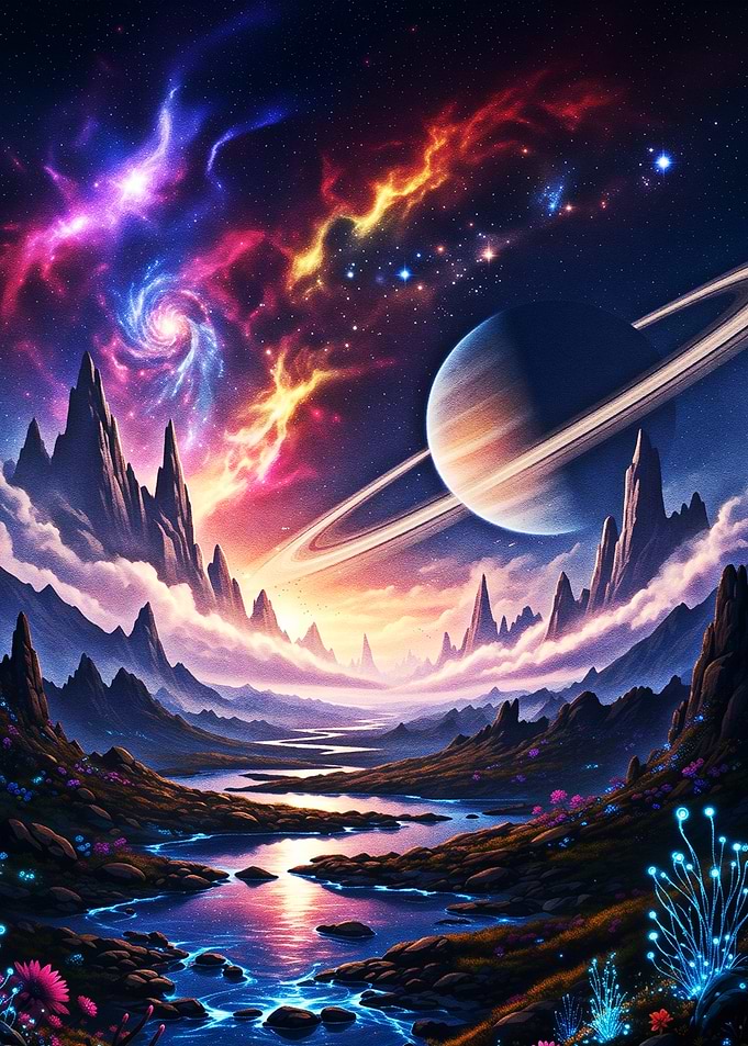 Celestial River Beyond Saturn