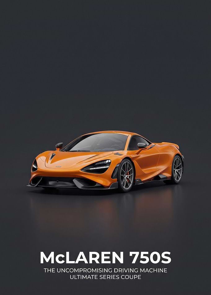 McLaren 750S Orange Sports Car