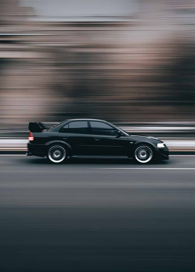 Black Mitsubishi Lancer Evolution VI