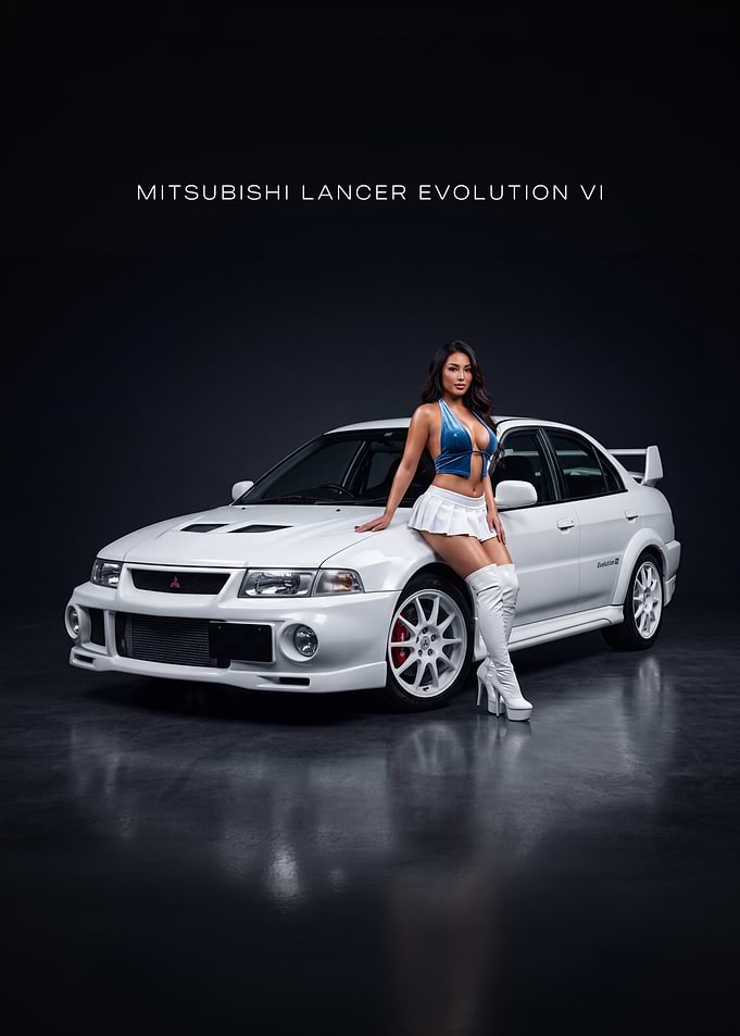 Mitsubishi Lancer Evolution VI Car Poster