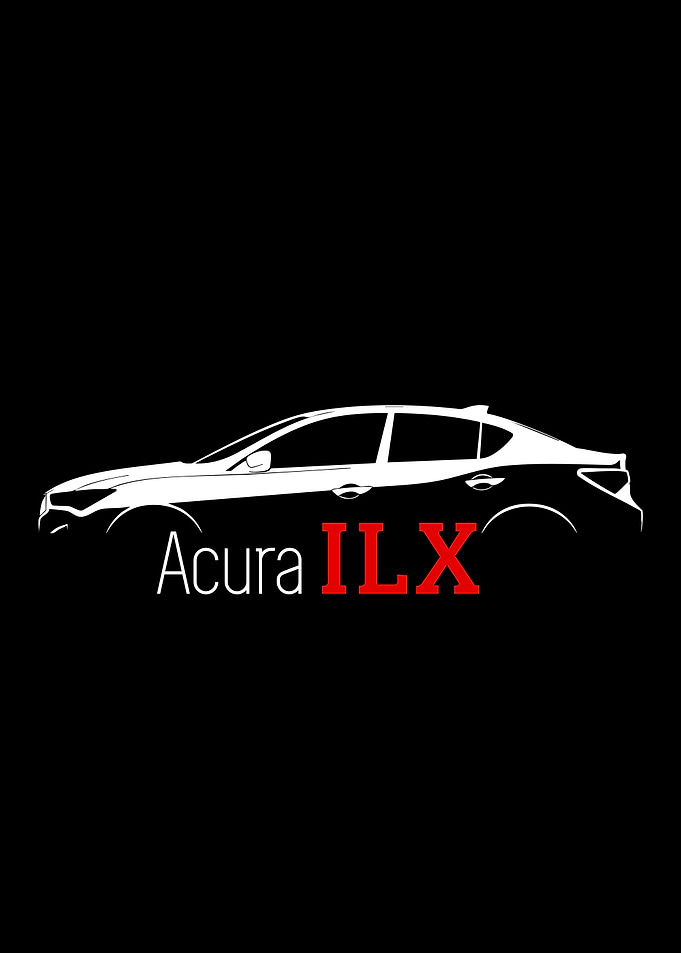 Acura ILX Minimalist Car Silhouette