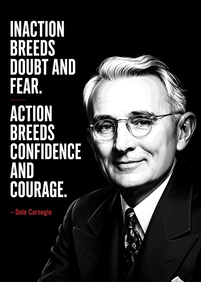 Dale Carnegie Inspirational Quote Poster