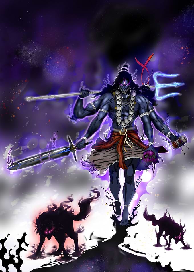 Lord Shiva Cosmic Warrior Illustration