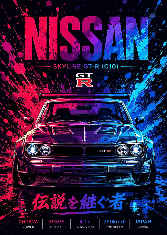 Nissan Skyline GT-R C10 Poster