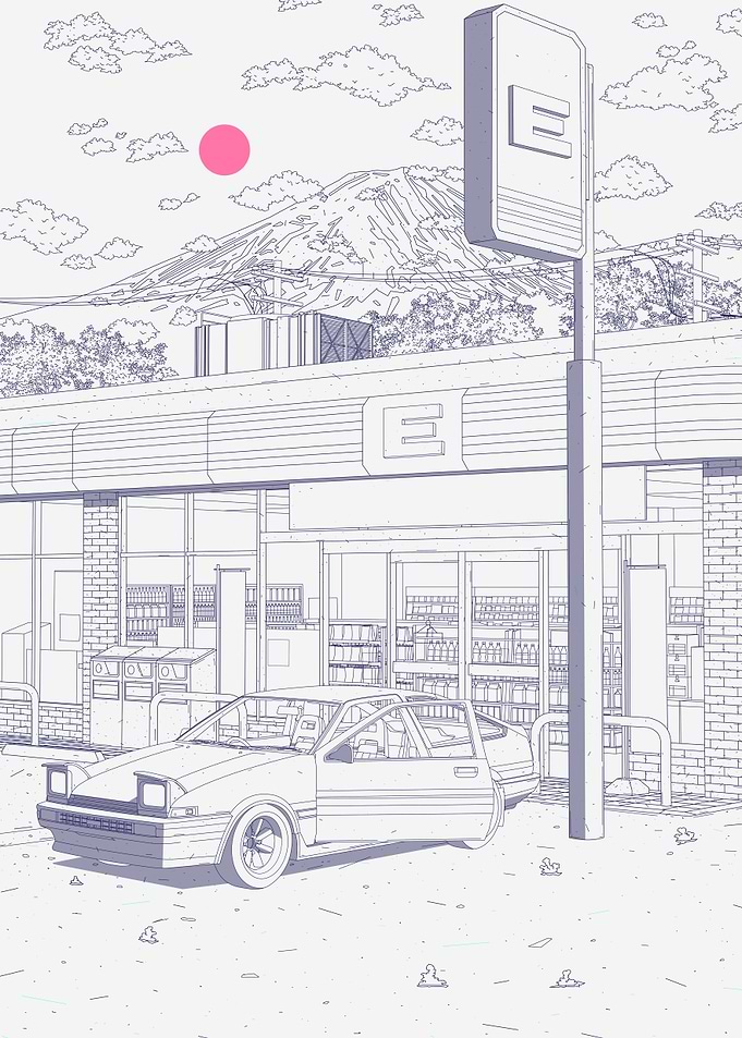 AE86 at Japanese Convenience Store