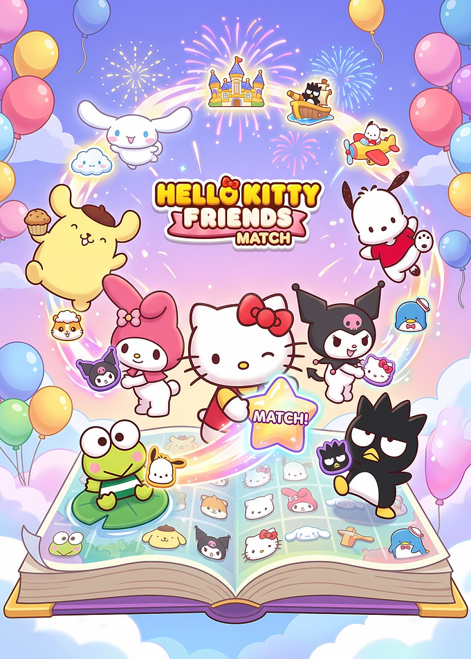 Hello Kitty Friends Match Game Art