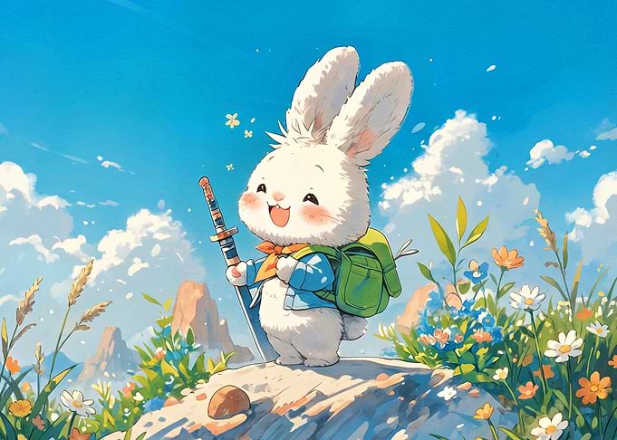 Cute Bunny Adventurer with Sword