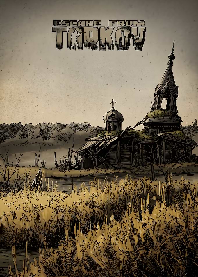 Escape From Tarkov Ruined Church Poster