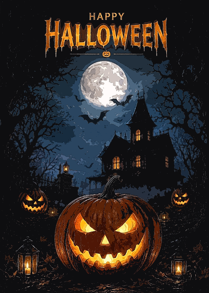 Spooky Halloween Night Scene