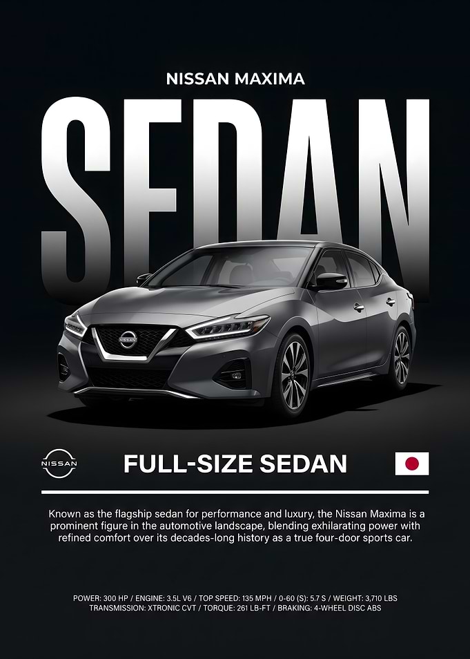 Nissan Maxima Full-Size Sedan Poster