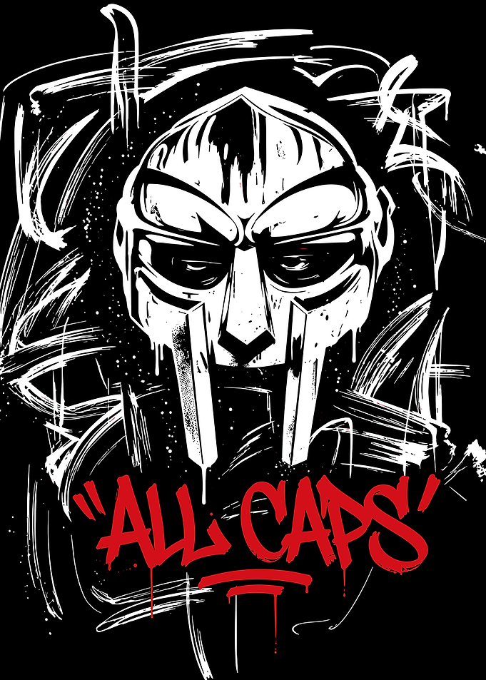 MF DOOM All Caps Graphic Art