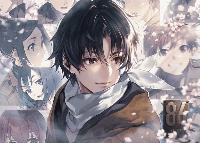 86 Eighty-Six Anime Character Collage