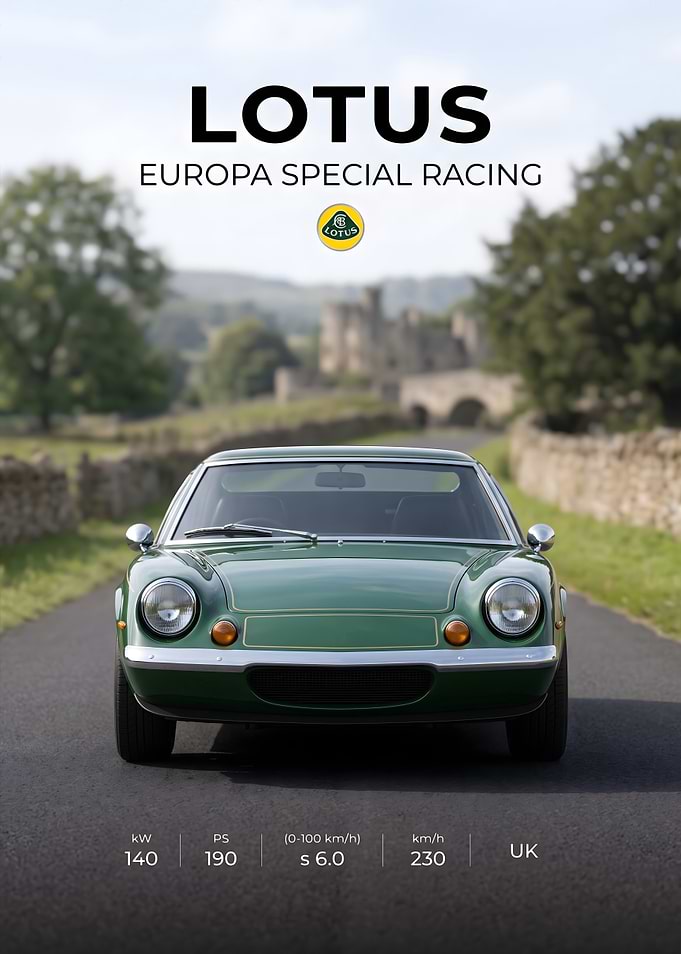 Lotus Europa Special Racing Poster