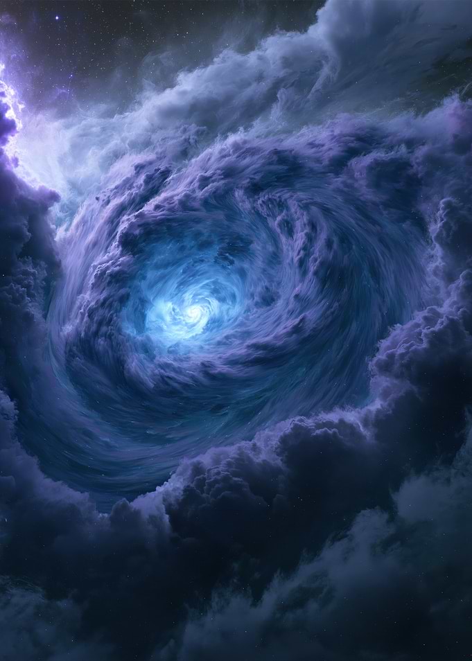 Swirling Cosmic Nebula Storm