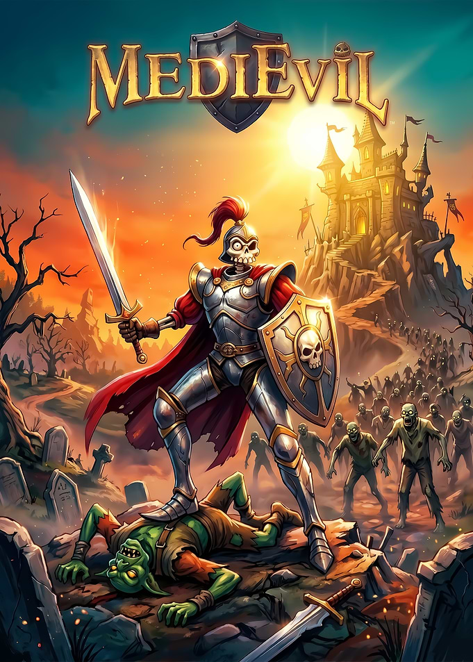 MediEvil Sir Daniel Fortesque Game Poster