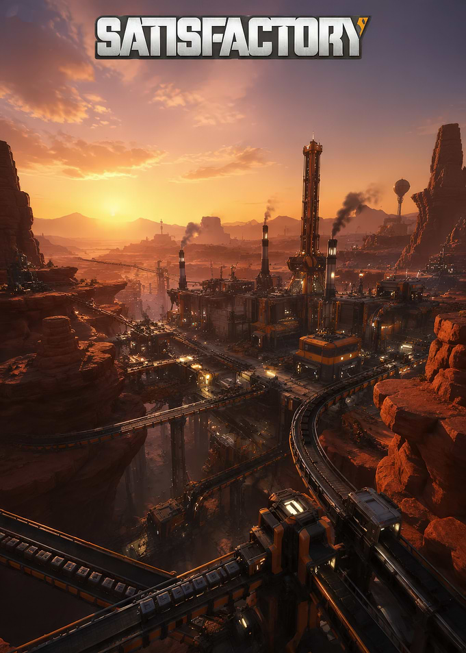 Satisfactory Game Industrial Landscape