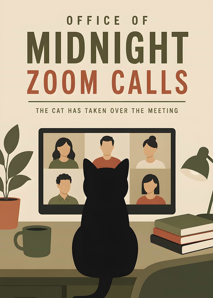 Office of Midnight Zoom Calls Poster