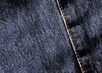 Close-up of Dark Blue Denim Fabric