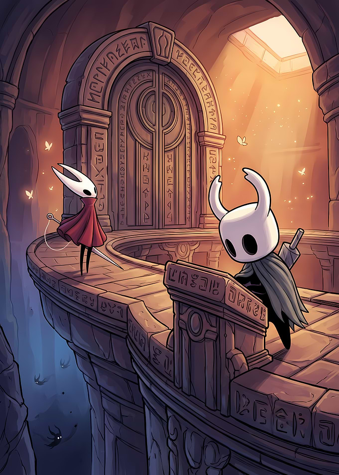 Hollow Knight and Hornet Encounter