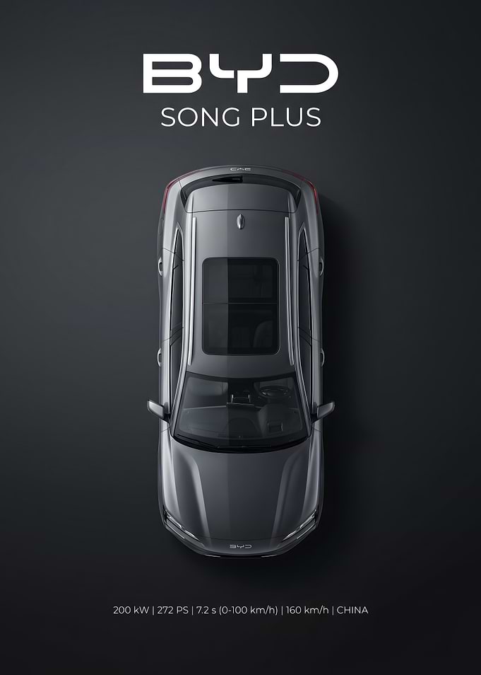 BYD Song Plus Top View
