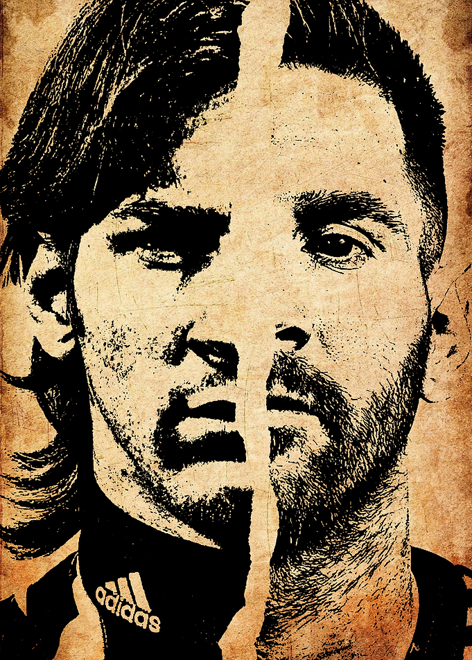 Lionel Messi Split Face Portrait