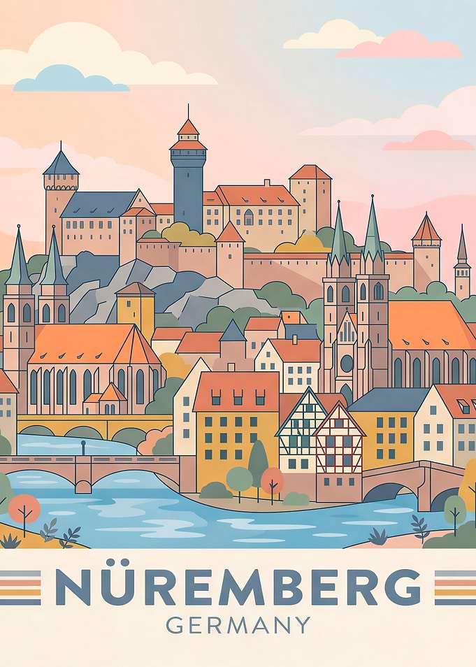 Nuremberg Germany Travel Poster