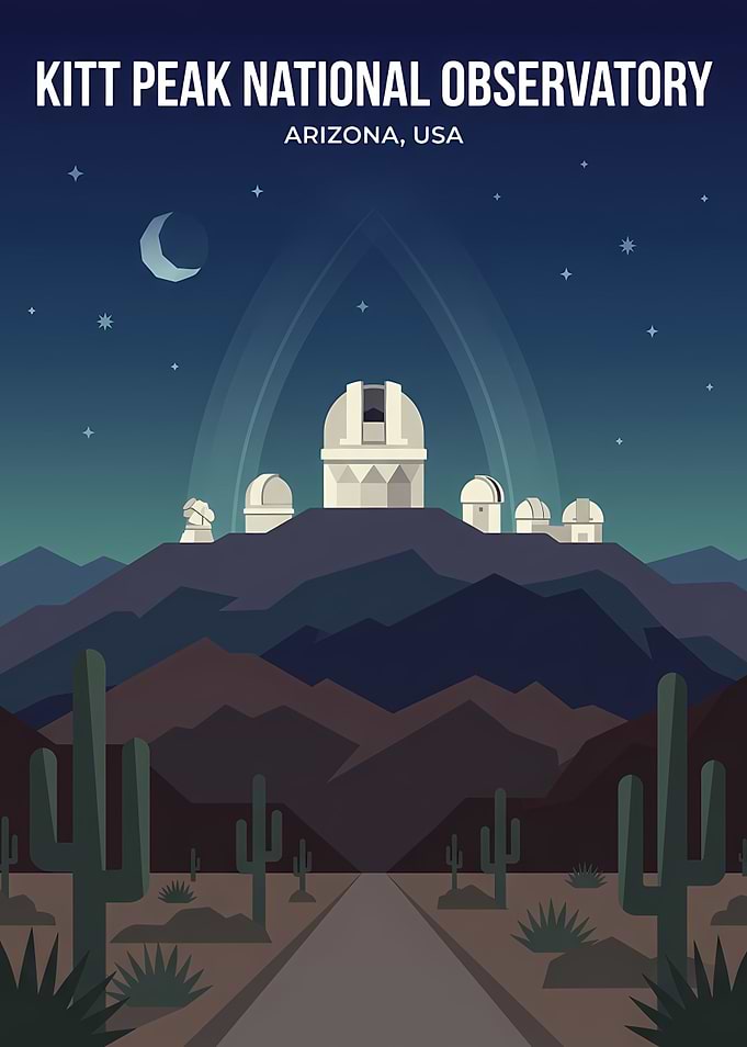 Kitt Peak National Observatory Travel Poster