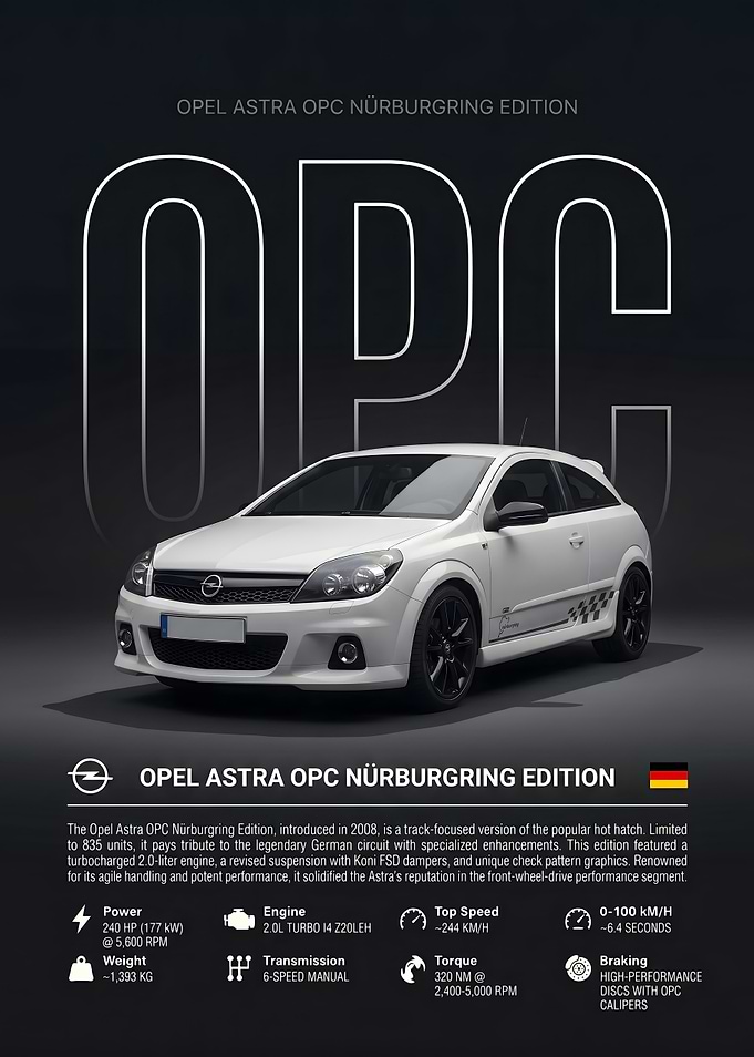 Opel Astra OPC Nürburgring Edition Poster