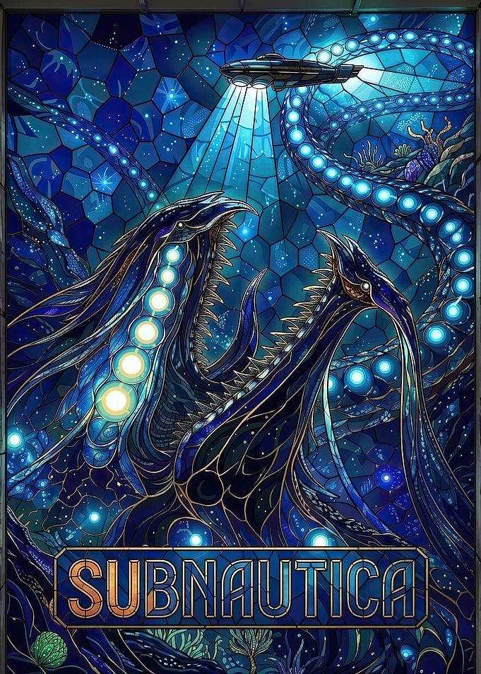 Subnautica Stained Glass Art