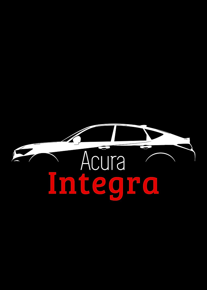 Acura Integra Minimalist Car Silhouette
