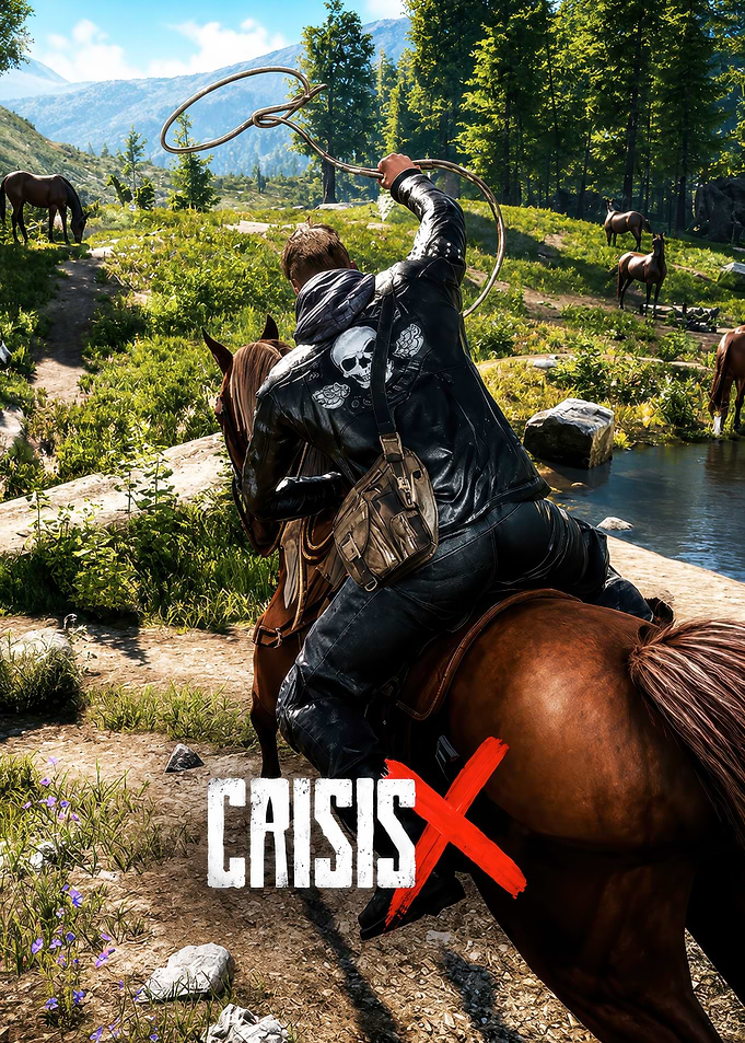 CrisisX Game Character Riding Horse