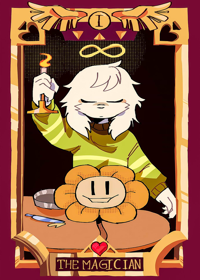 Undertale The Magician Tarot Card Art