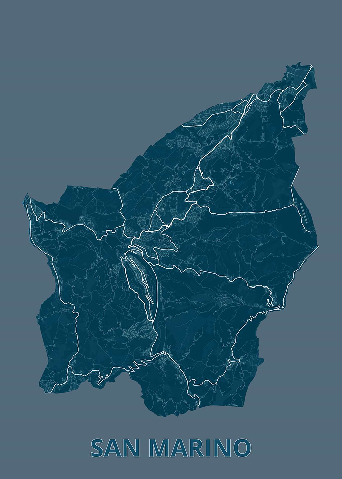 Minimalist Map of San Marino