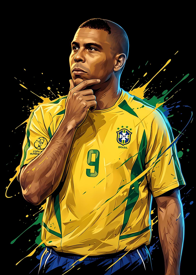Ronaldo Nazario Brazil Soccer Portrait