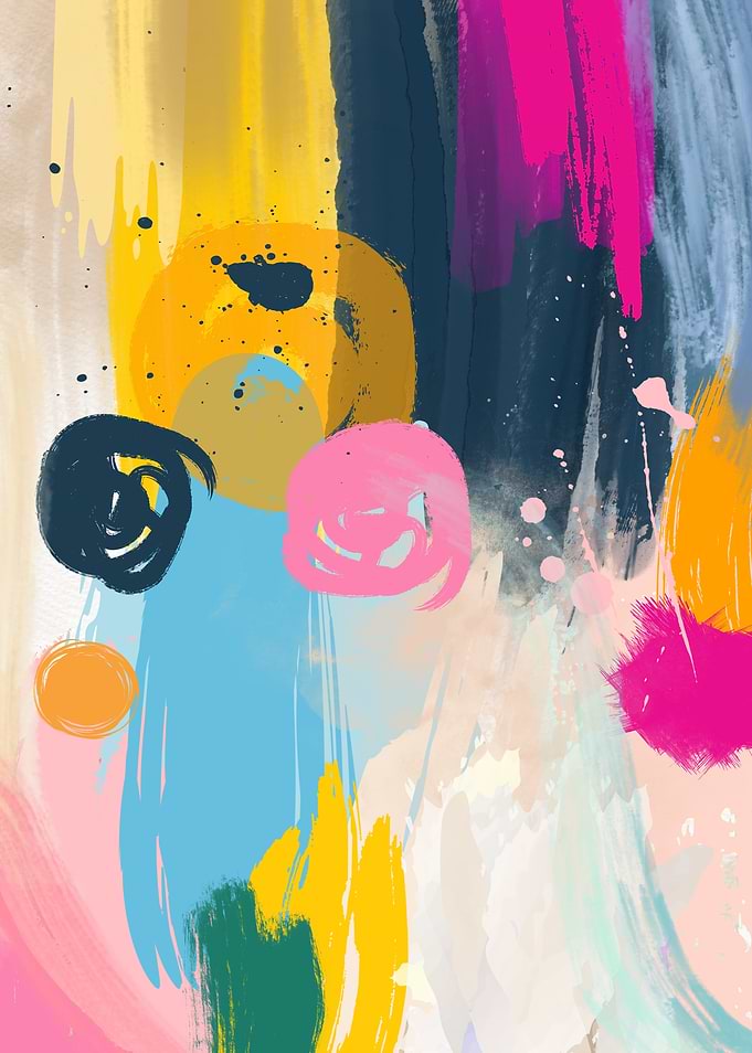 Vibrant Abstract Brushstroke Art