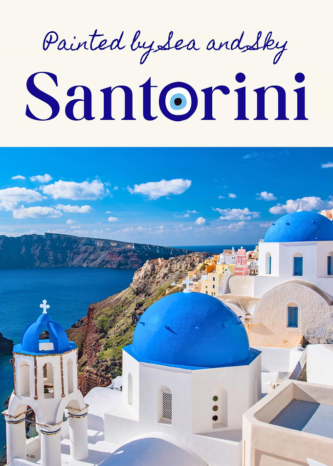 Santorini Greece Travel Poster