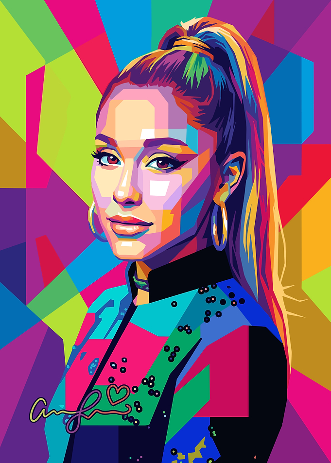Ariana Grande Pop Art Portrait