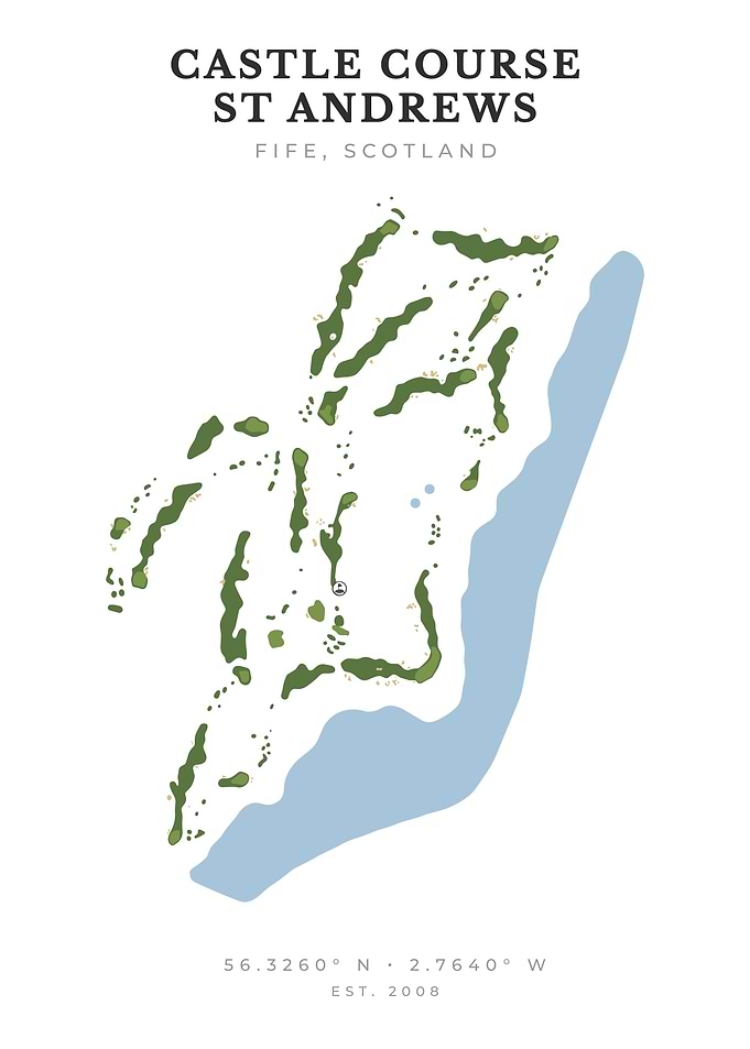 Castle Course St Andrews Golf Map