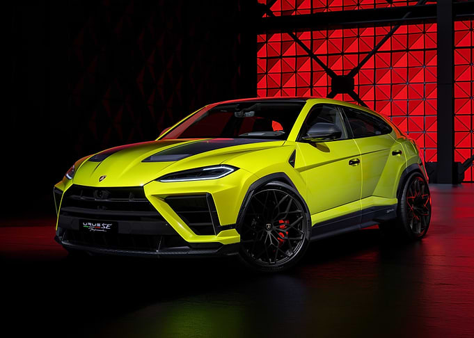 Neon Yellow Lamborghini Urus SE