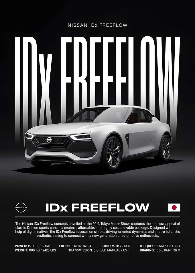 Nissan IDx Freeflow Concept Car Poster