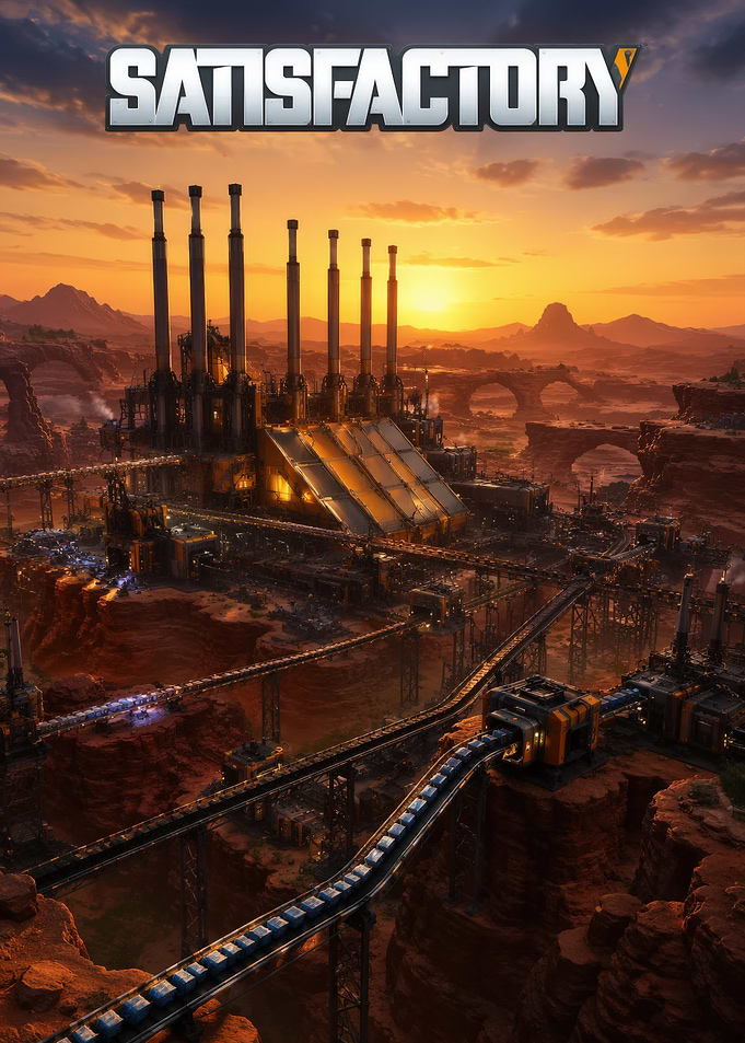 Satisfactory Game Industrial Factory Landscape