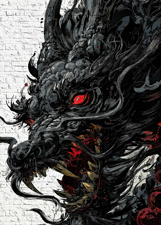 Fierce Black Dragon