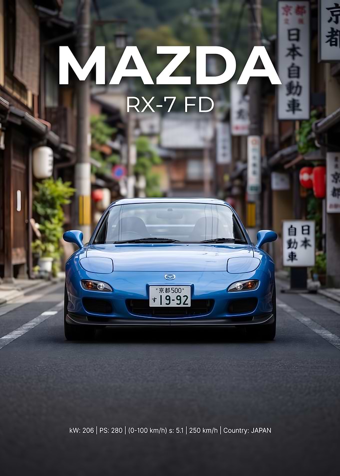 Mazda RX-7 FD in Kyoto Street