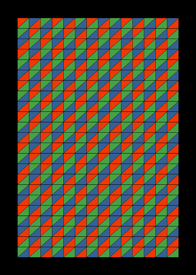 Geometric RGB Triangle Pattern
